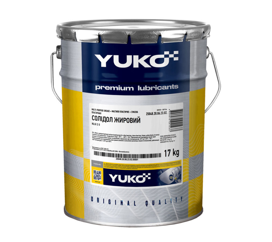 Смазка YUKO Солидол Жировой 17кг