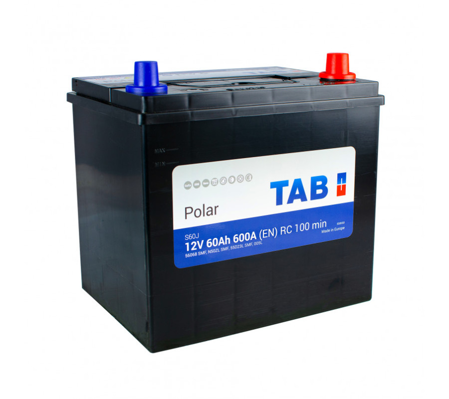 Автомобильный аккумулятор TAB 60Ah 600A Polar R+ Japan