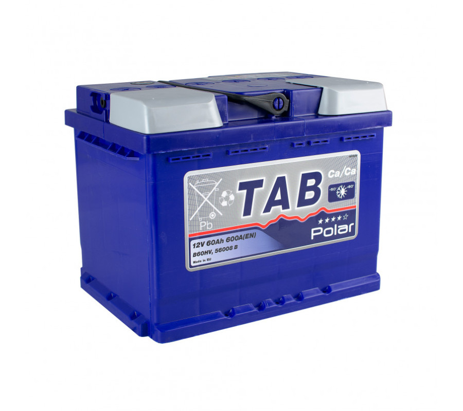 Автомобильный аккумулятор TAB 60Ah 600A Polar Blue L+