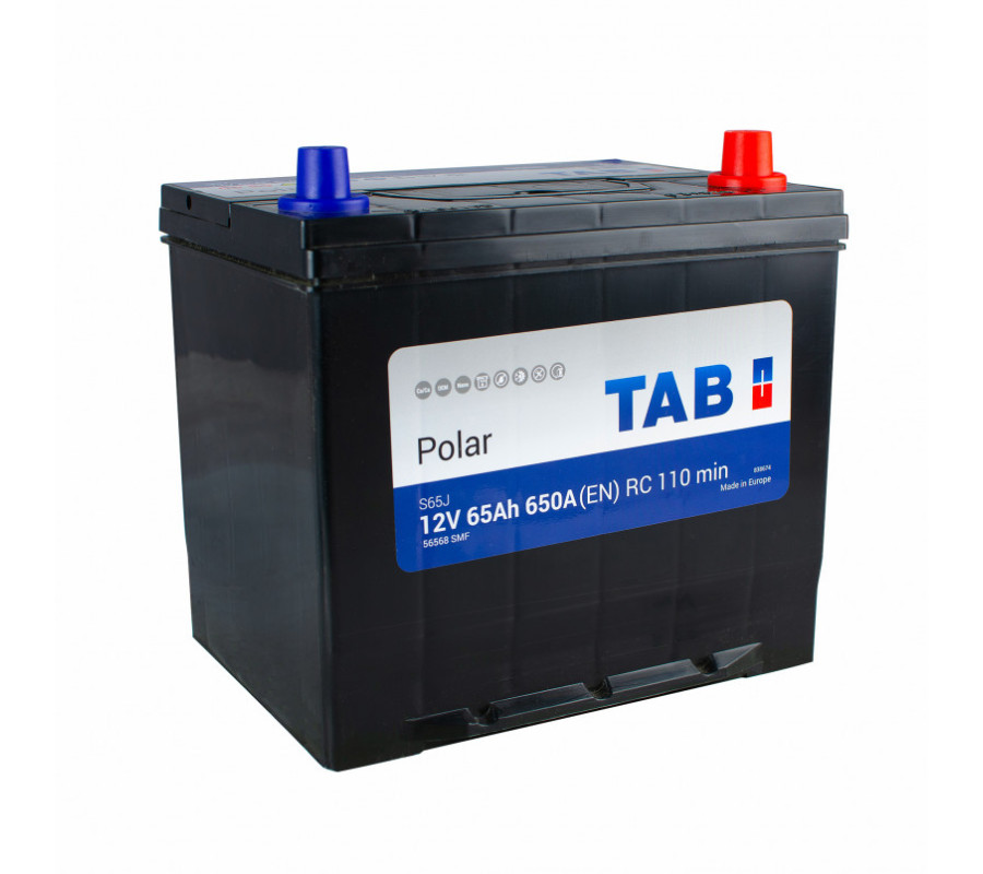 Автомобильный аккумулятор TAB 65Ah 650A Polar R+ Japan