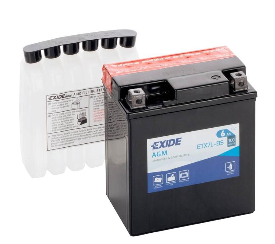 Мото аккумулятор EXIDE 12V 6A ETX 7L-BS 