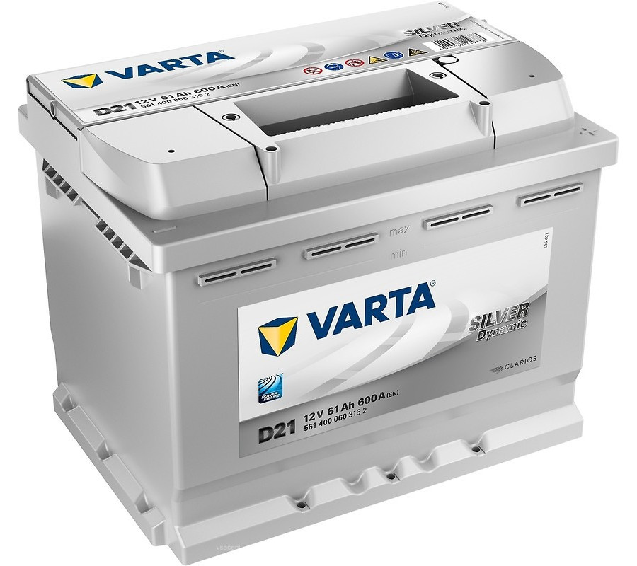 Автомобильный аккумулятор Varta  Silver Dynamic 61Ач 600 А D21