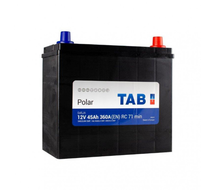 Автомобильный аккумулятор TAB 45Ah 360A Polar R+ Japan
