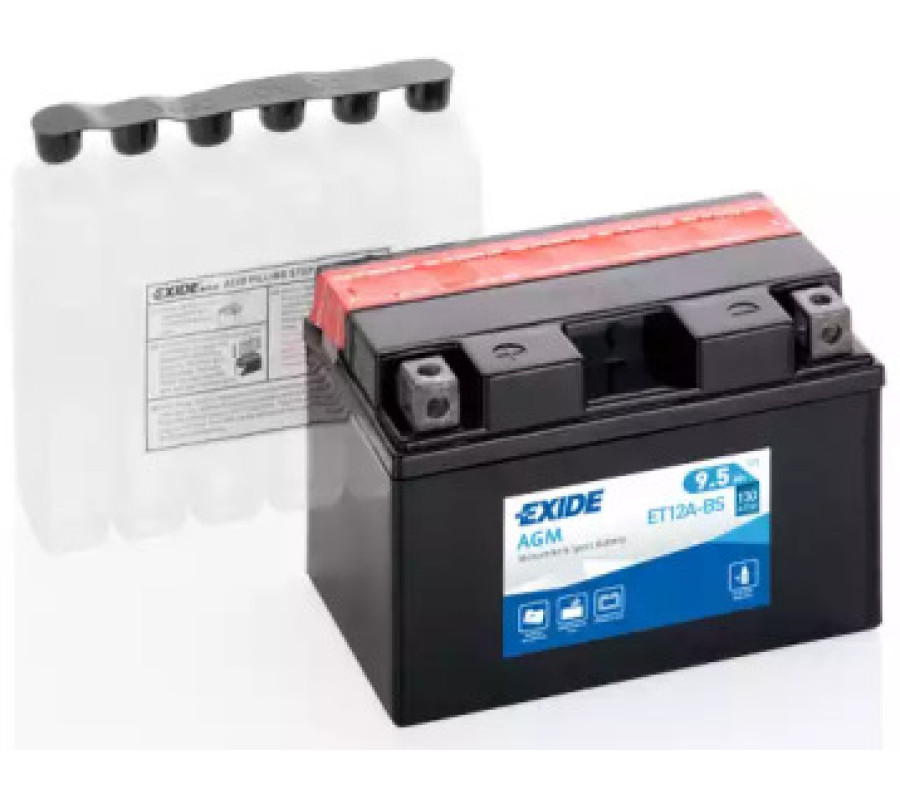 Мото аккумултор EXIDE 12V 9.5A ET 12A-BS  
