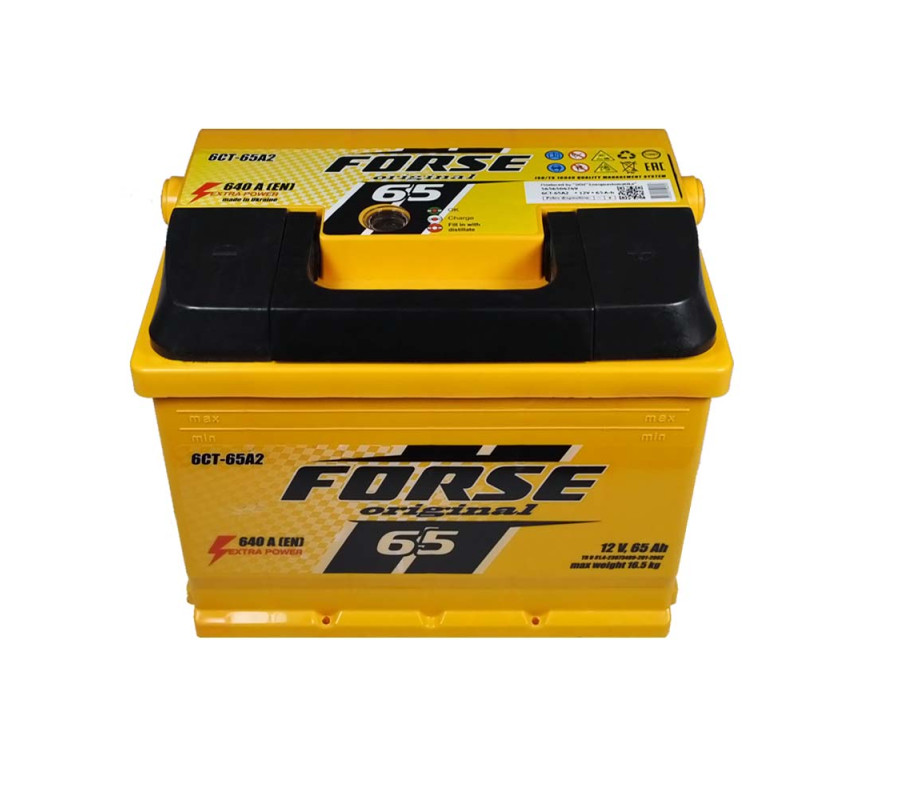 Автомобільний акумулятор FORSE 65Ah 640A R+