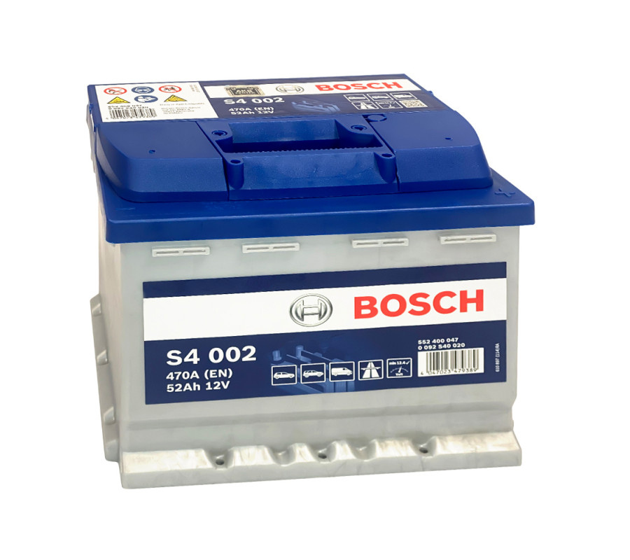 Автомобильный аккумулятор Bosch 52Ah 470A S4002