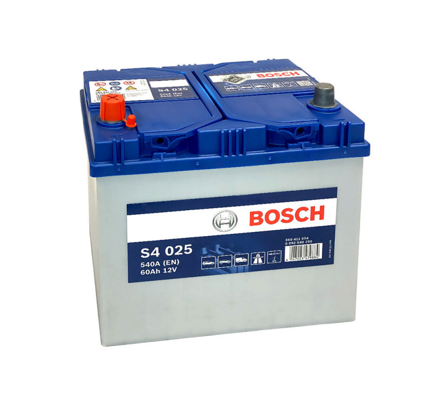 Автомобильный аккумулятор Bosch 60Ah 540A S4025