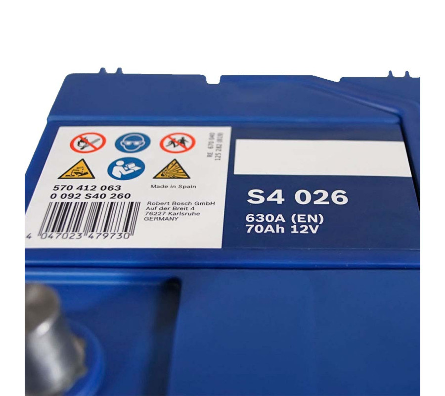 Автомобильный аккумулятор Bosch 70Ah 630A S4026