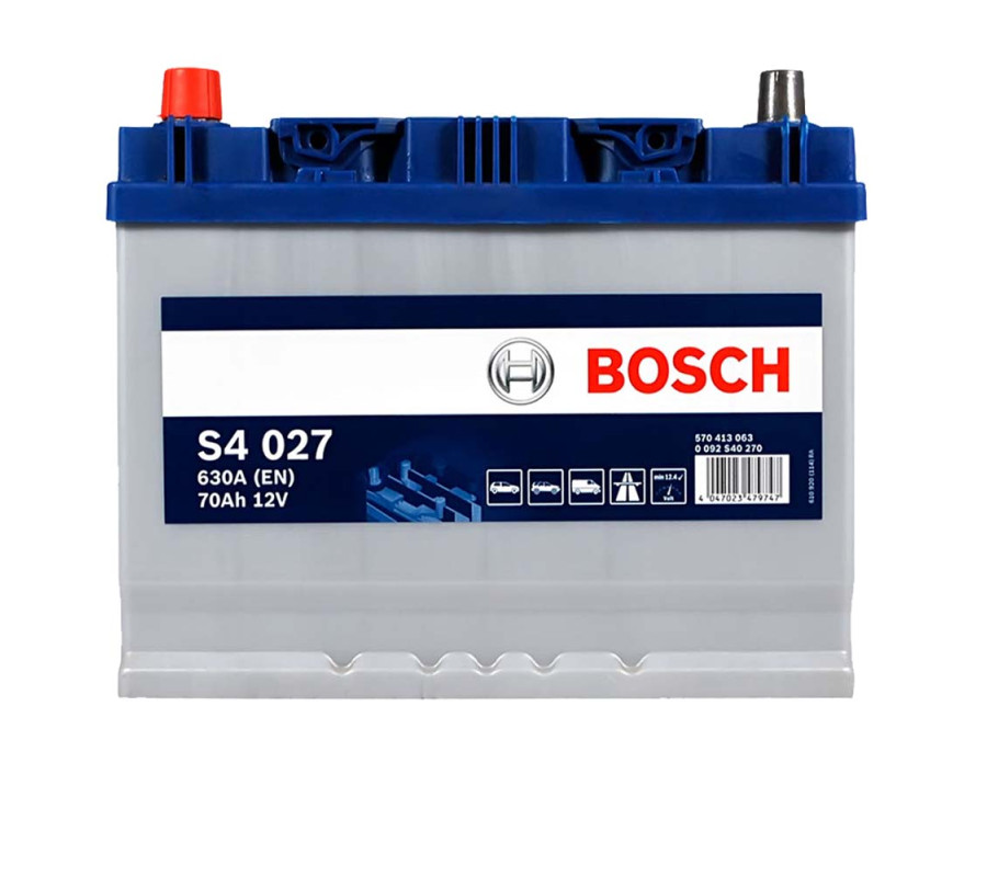 Автомобильный аккумулятор Bosch 70Ah 630A S4027