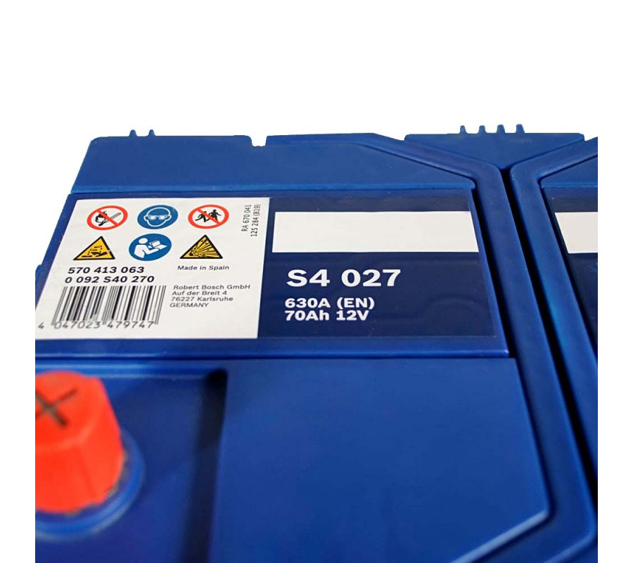 Автомобильный аккумулятор Bosch 70Ah 630A S4027