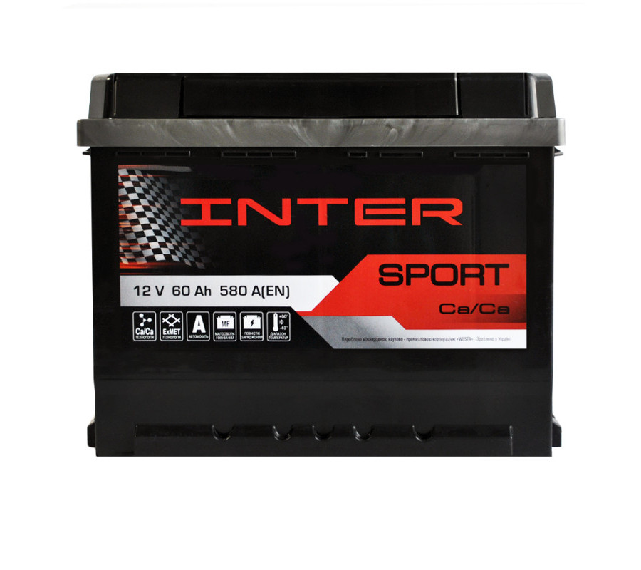 Автомобильный аккумулятор WESTA INTER Sport 60Ah 580A L+