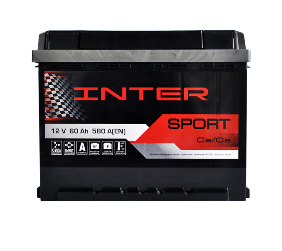 Автомобильный аккумулятор WESTA INTER Sport 60Ah 580A R+