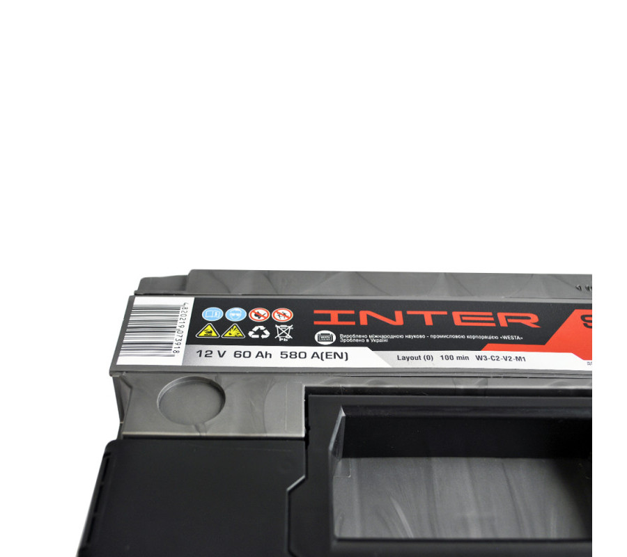 Автомобильный аккумулятор WESTA INTER Sport 60Ah 580A R+