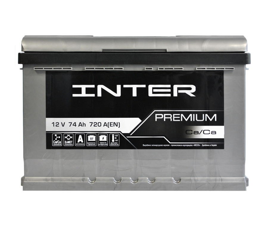 Автомобильный аккумулятор WESTA INTER Premium 74Ah 720A R+
