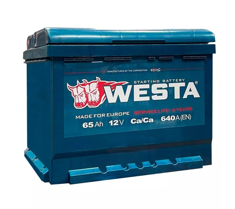 Автомобильный аккумулятор WESTA 65Ah 640A R+