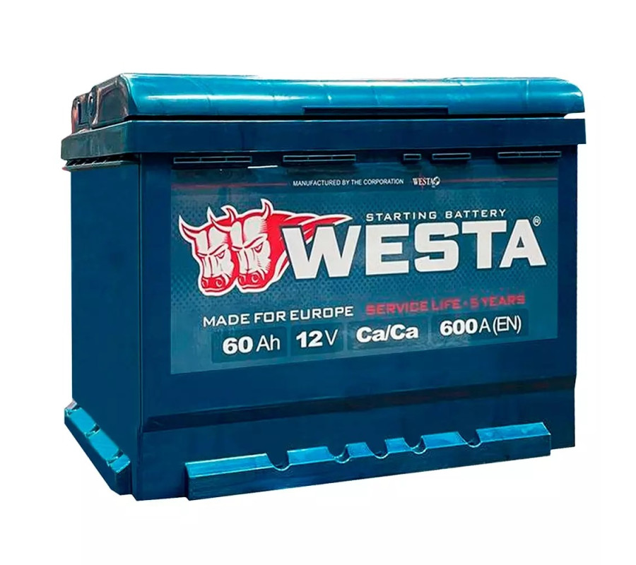 Автомобильный аккумулятор WESTA 60Ah 600A L+