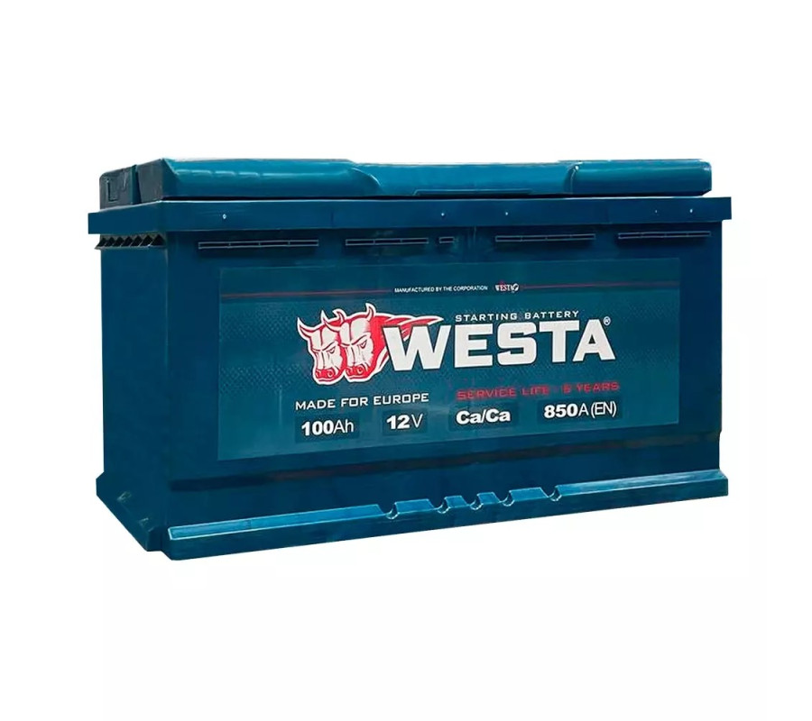 Автомобильный аккумулятор WESTA 100Ah 850A R+