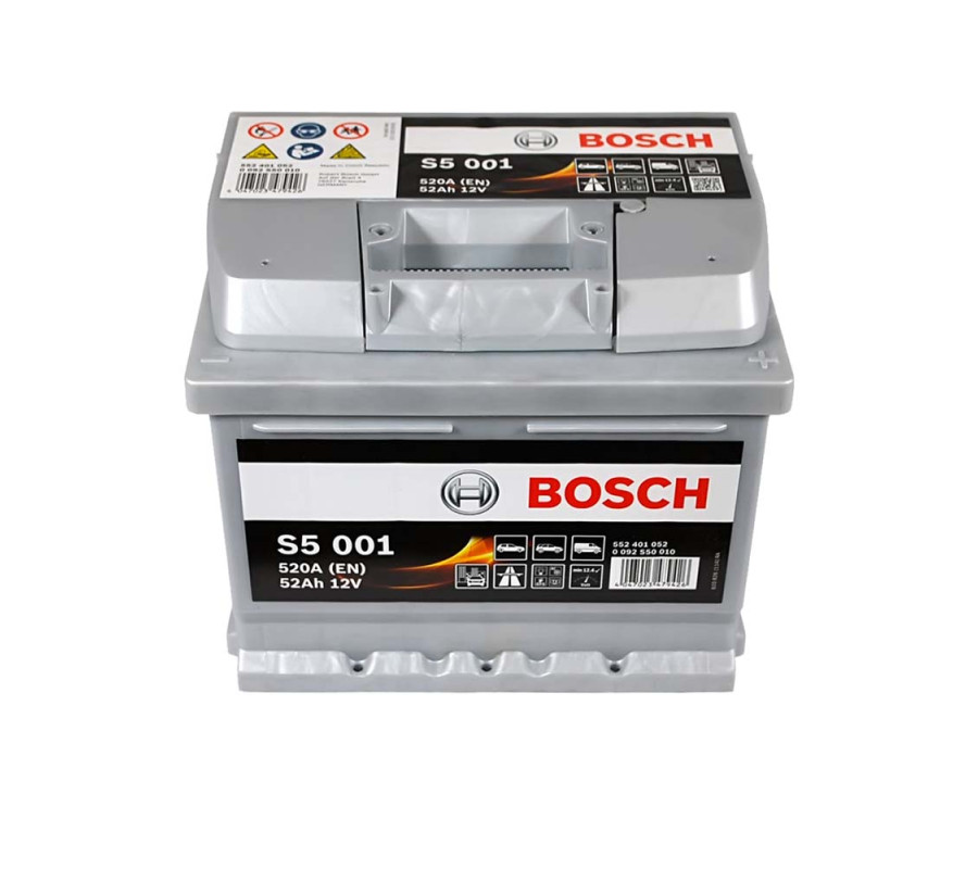 Автомобильный аккумулятор Bosch 52Ah 520A S5001