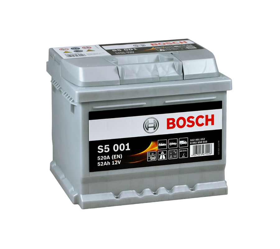 Автомобильный аккумулятор Bosch 52Ah 520A S5001