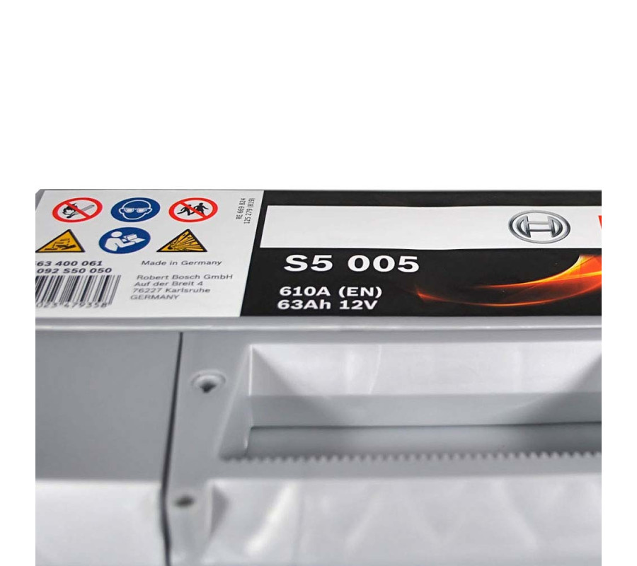 Автомобильный аккумулятор Bosch 63Ah 610A S5005