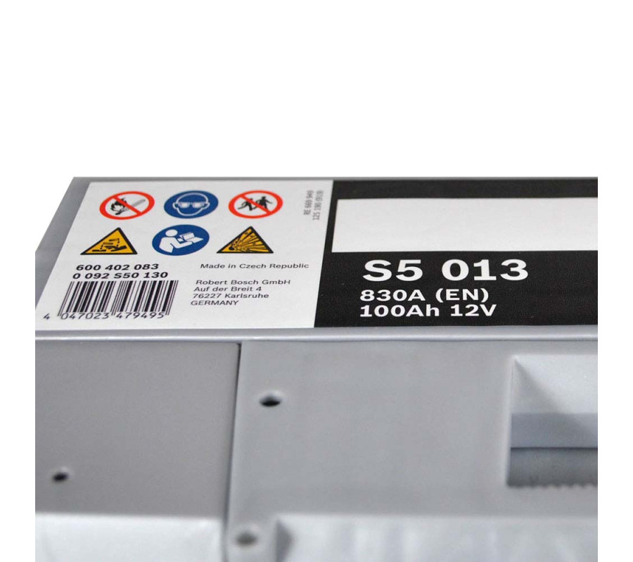 Автомобильный аккумулятор Bosch 100Ah 830A S5013