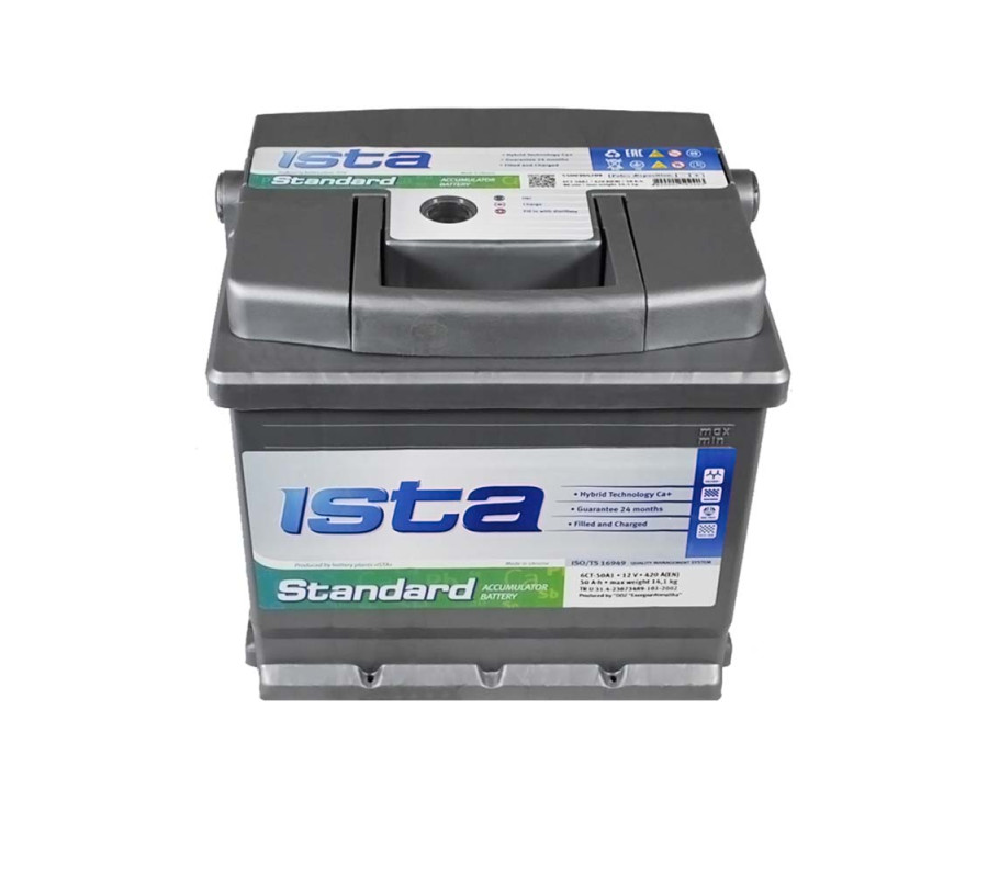 Автомобільний акумулятор ISTA Standard 50Аh 420А