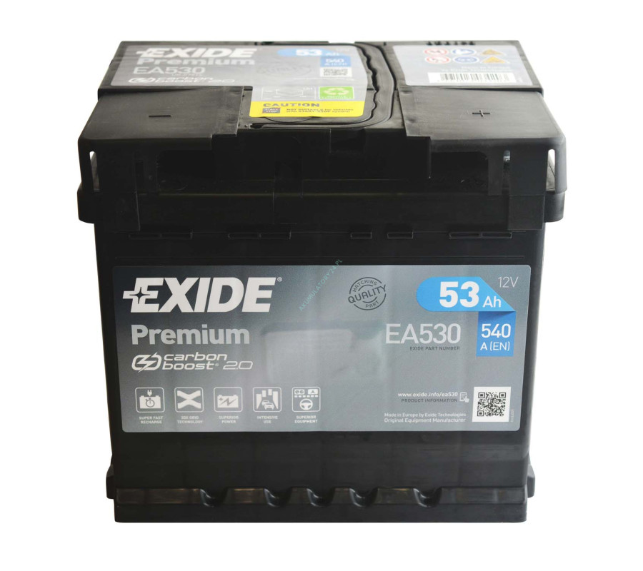 Автомобільний акумулятор Exide Premium 53Ah 540A EA530