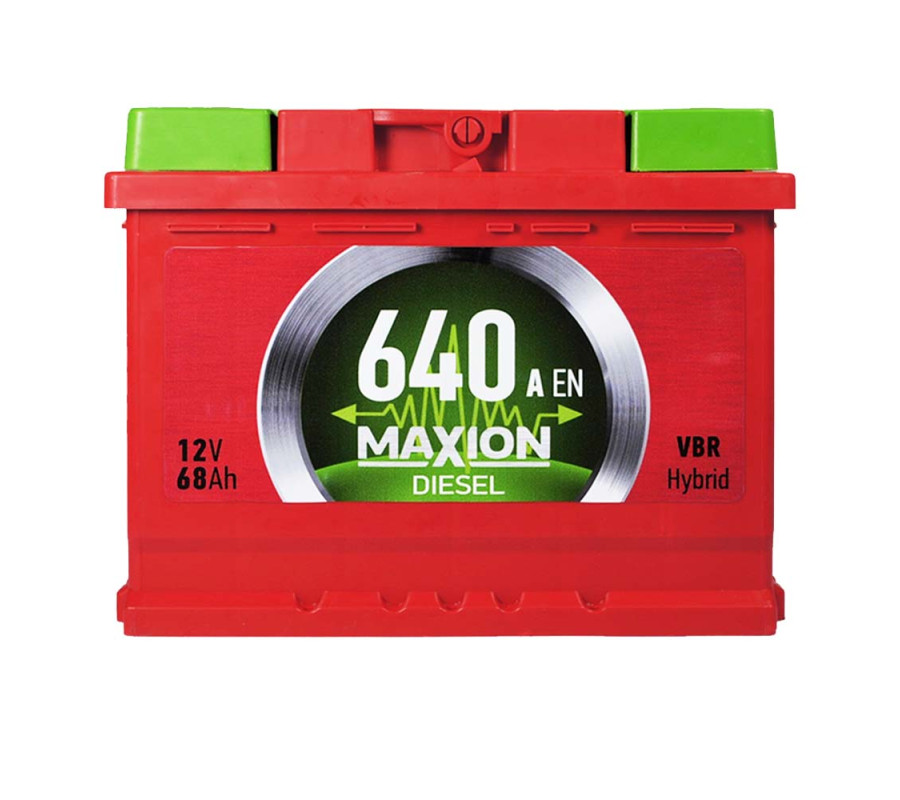 Автомобільний акумулятор MAXION Diesel 68Ah 640A R+