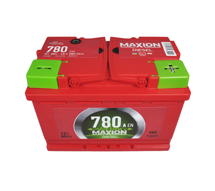 Автомобільний акумулятор MAXION Diesel 88Ah 780A R+