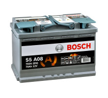 Автомобильный аккумулятор Bosch AGM 70Ah 760A S5A08