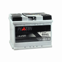 Автомобільний акумулятор PLATIN Silver 60Ah 600A R+