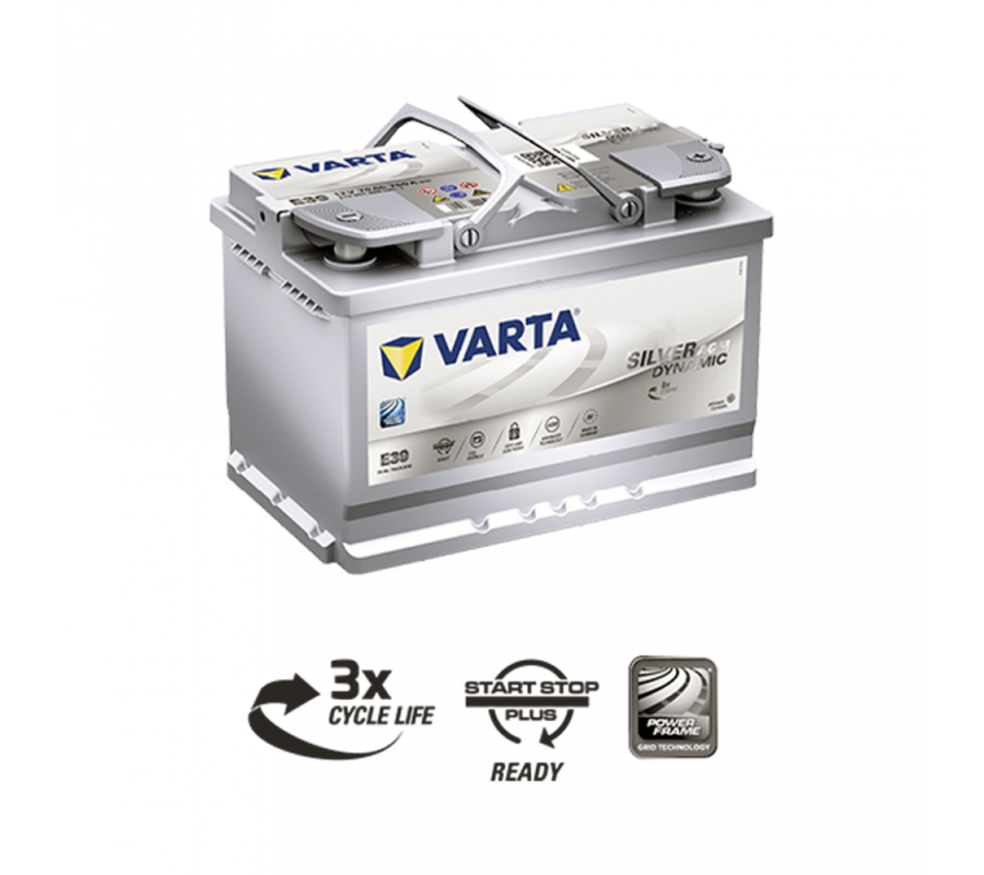 Автомобільний акумулятор Varta Silver Dynamic 70Ач 760А E39 (A7) AGM