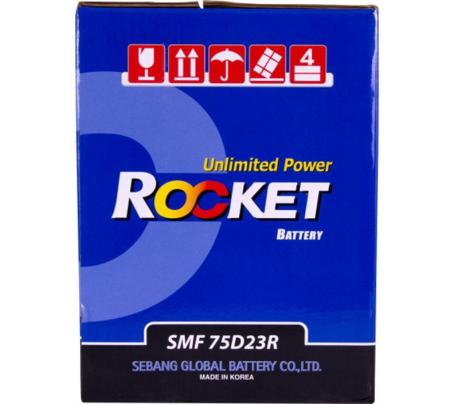Автомобильный аккумулятор Rocket 65Ah 590CCA 75D23R
