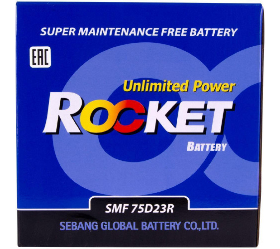 Автомобильный аккумулятор Rocket 65Ah 590CCA 75D23R