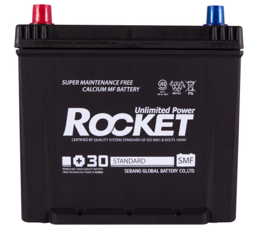 Автомобильный аккумулятор Rocket 65Ah 590CCA 75D23R