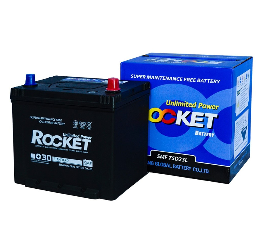 Автомобильный аккумулятор Rocket 65Ah 590CCA 75D23L