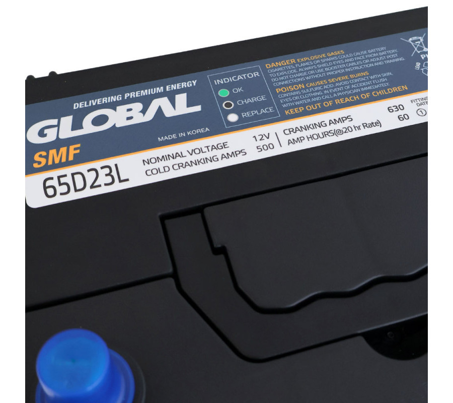 Автомобильный аккумулятор GLOBAL Asia 60Ah 500A R+ SMF 65D23L