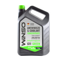 Антифриз Winso Antifreeze & Coolant Green (зелений) концентрат G11, 5кг