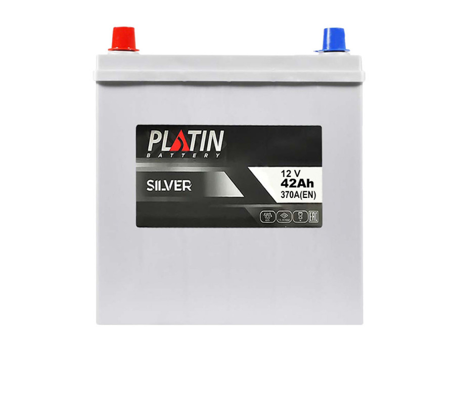 Автомобильный аккумулятор PLATIN Silver Asia 42Ah 370A L+ тонк.кл.
