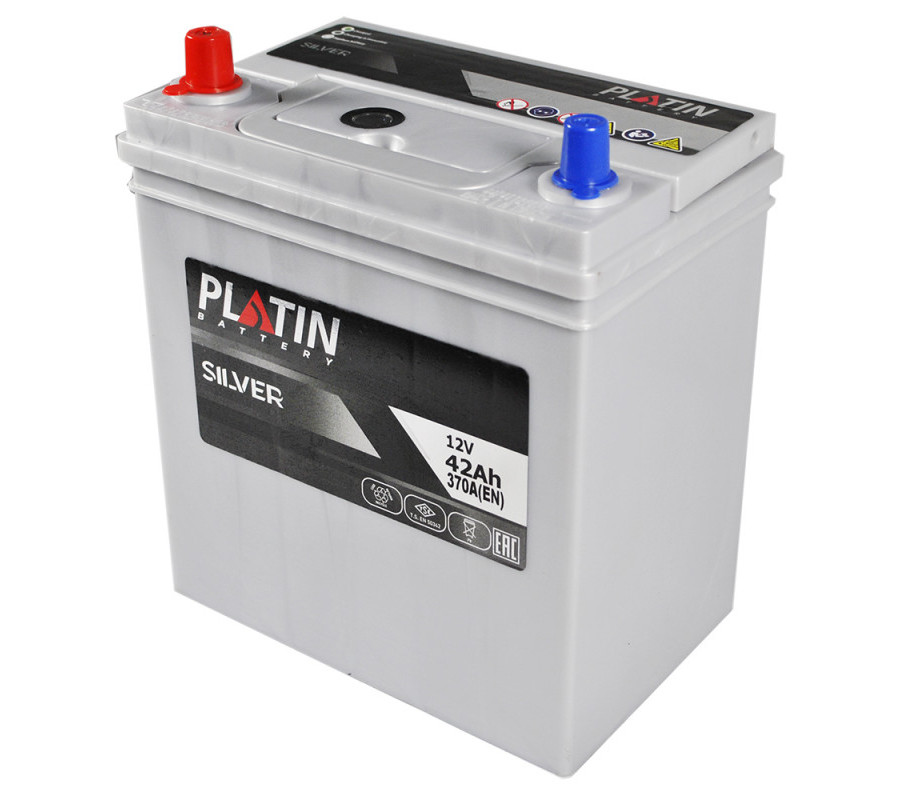 Автомобильный аккумулятор PLATIN Silver Asia 42Ah 370A L+ тонк.кл.