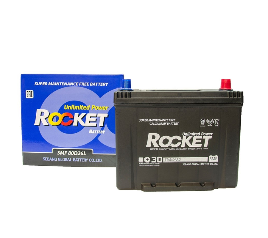 Автомобильный аккумулятор Rocket 70Ah 600CCA 80D26L