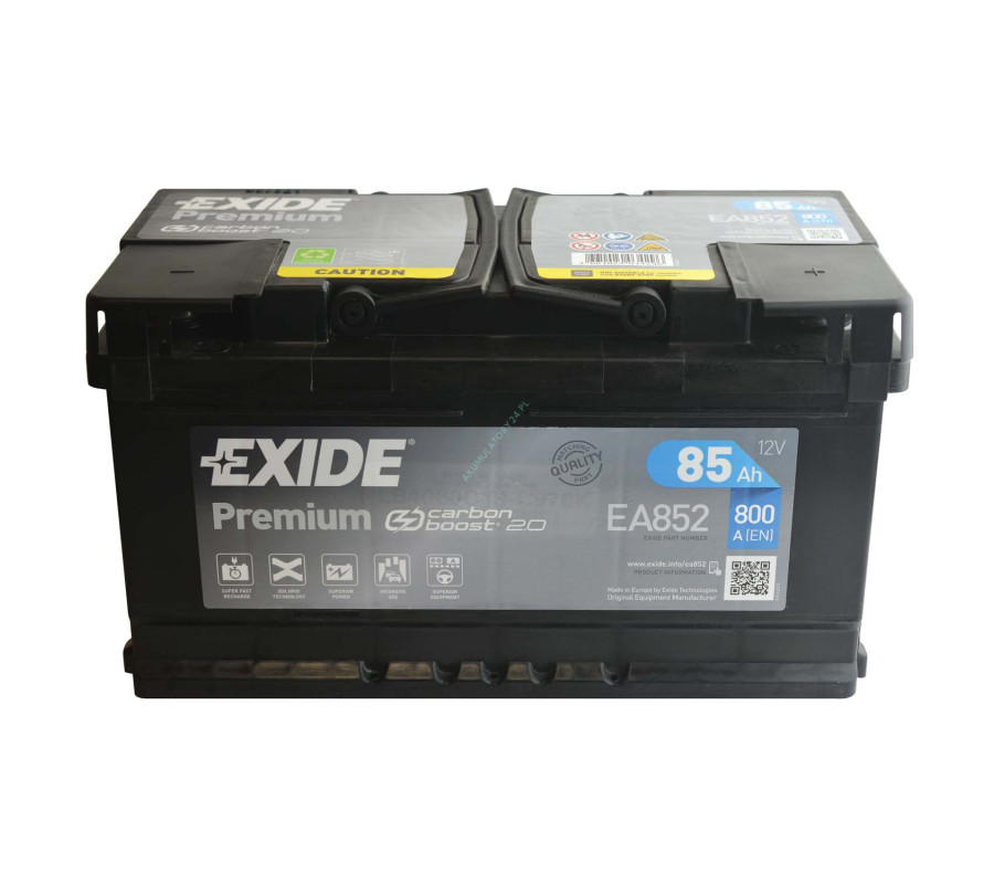 Автомобильный аккумулятор Exide Premium 85Ah 800A EA852