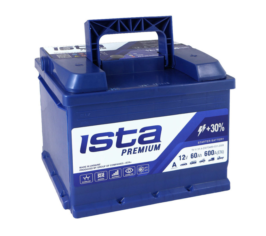 Автомобільний акумулятор ISTA 7 Series/Premium 60Ah 600A R+