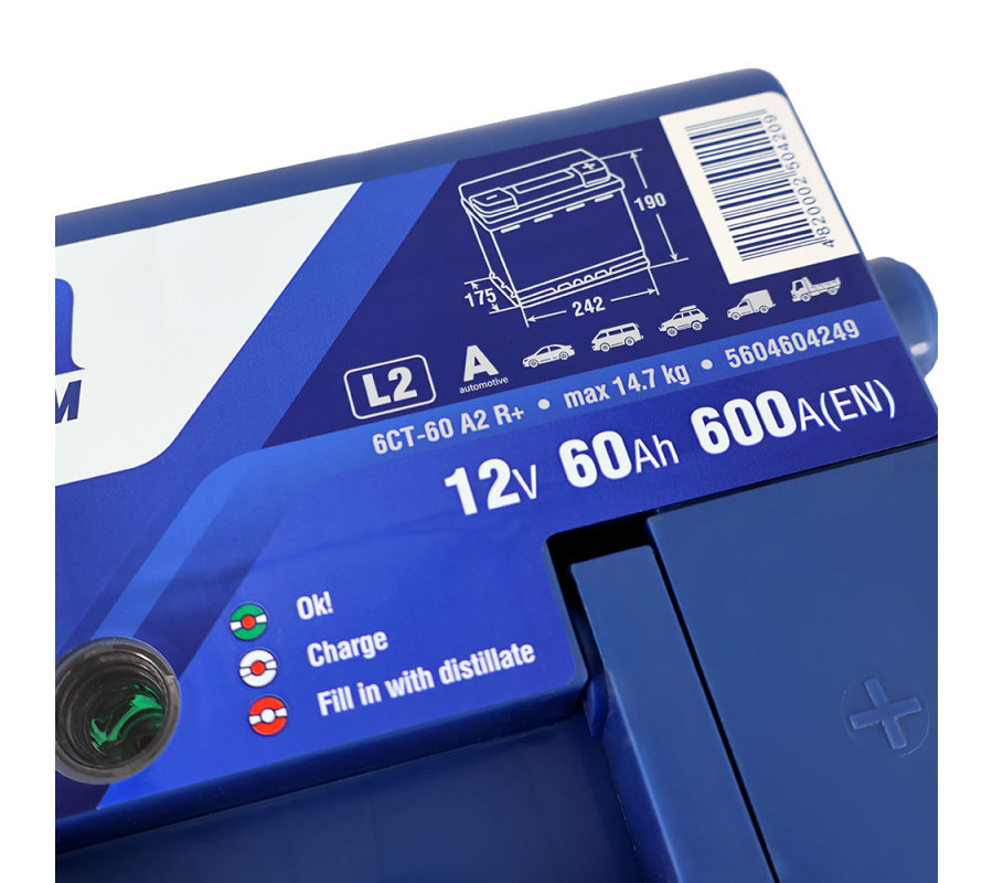 Автомобільний акумулятор ISTA 7 Series/Premium 60Ah 600A R+