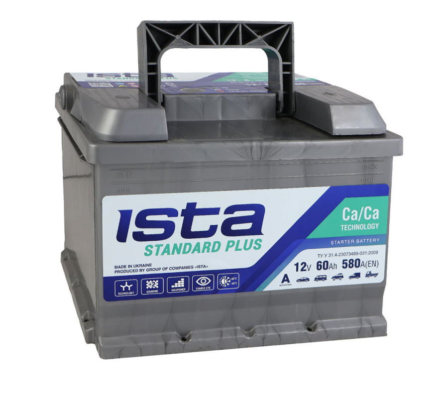 Автомобильный аккумулятор ISTA Standard Plus 60Аh 580А R+