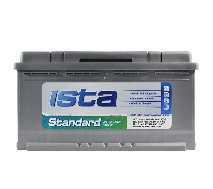 Автомобільний акумулятор ISTA Standard 100Аh 800A R+