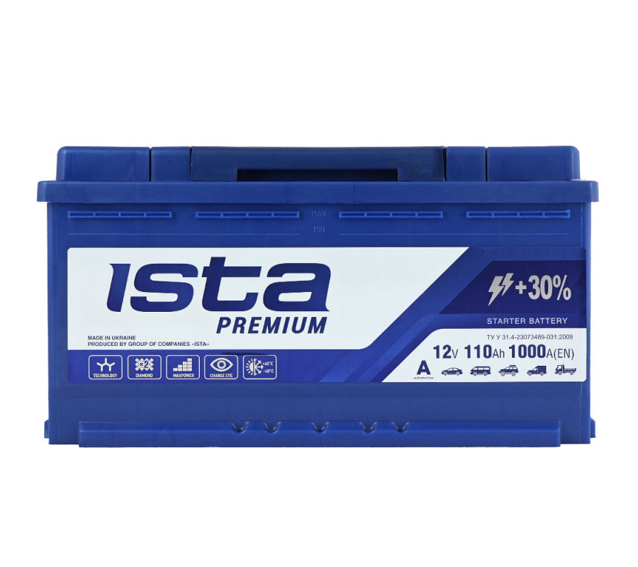 Автомобильный аккумулятор ISTA Premium 110Ah 1000A R+