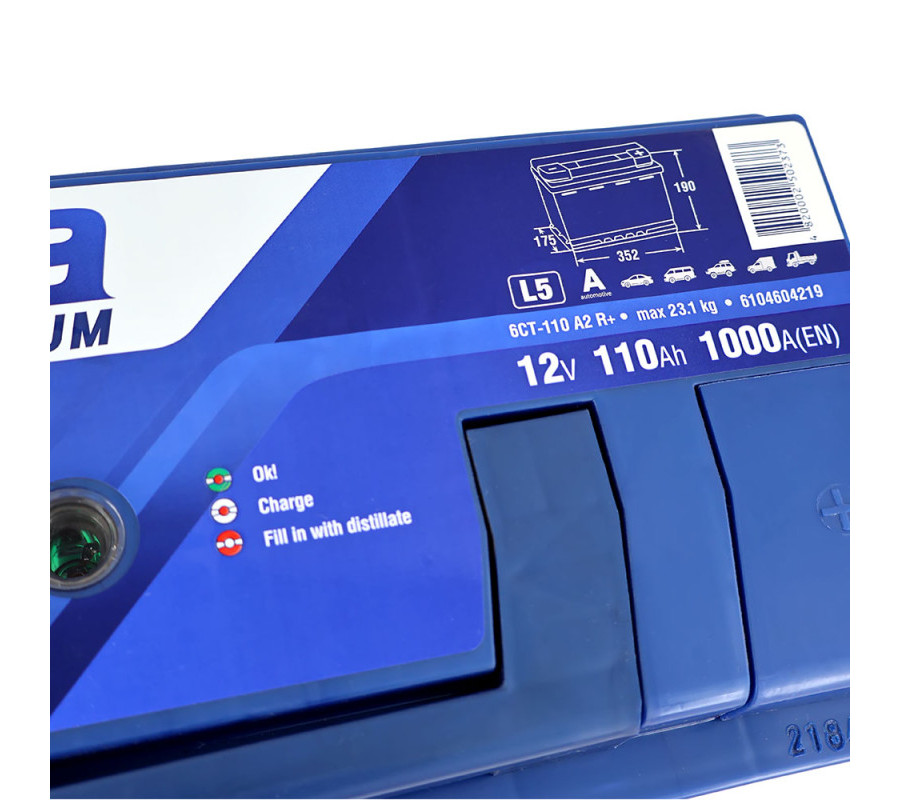 Автомобильный аккумулятор ISTA Premium 110Ah 1000A R+