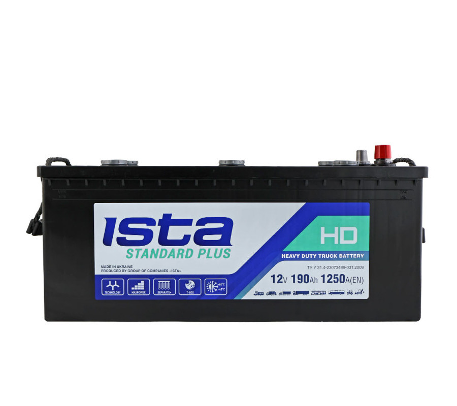 Автомобильный аккумулятор ISTA Standard Plus 190Аh 1250A L+