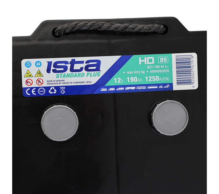 Автомобильный аккумулятор ISTA Standard Plus 190Аh 1250A L+